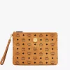 Wristlet Zip Pouch In Visetos Original