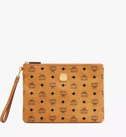 Wristlet Zip Pouch In Visetos Original