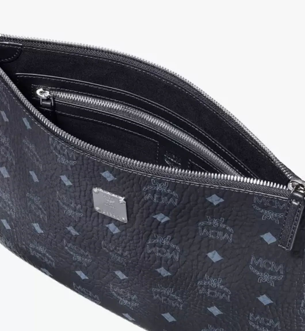 Wristlet Zip Pouch In Visetos Original