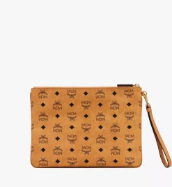 Wristlet Zip Pouch In Visetos Original