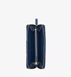 Zip Around Wallet In Vintage Jacquard