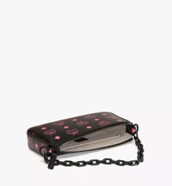 Zip Pouch In Color Splash Logo Leather